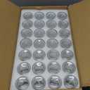 KEYWING 28 Pack 2oz Glass Shot Bottles with lids - Small Clear Jars for Ginger, Wellness Shots, Juice, Whiskey - Travel mini Reusable Wide Mouth Bottles- Leakproof, Dishwasher Safe