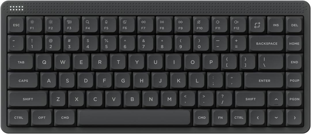 NuPhy Node75 Wireless Mechanical Keyboard, 75% Hot Swappable Custom Low Profile Keyboard, 84 Keys Computer Gaming Keyboards, Supports Touch Gestures, PBT Keycaps, RGB Backlit, Bluetooth/2.4GHz/USB-C (Gray)