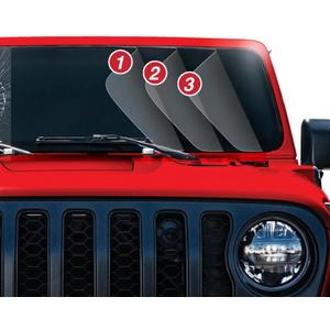 Kit for Jeep(R) Wrangler - 2018-Present - 3 Layer Windshield Protection from Cracks and Breaks - JP1330-JL