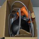 Drain Auger, Clog Remover with Drill Adapter, 25 Feet Flexible Plumbing Snake Use Manually or Powered for Kitchen, Bathroom and Shower Sink, Comes with Gloves (orange)