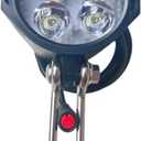 Ebike LED Headlight 2 Pin Female Waterproof Connector Ultra-Bright 12W 300 Lux High-Brightness Night Riding Front Light for 48V 36V Mountain Bike,Folding Bike and E-Scooter