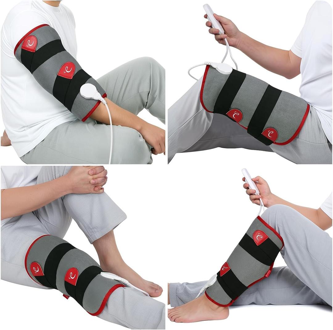 Comfytemp Leg Heating Pad, FSA Eligible Items Only List Wearable Heat Pad for Leg and Calf, HSA Electric Heat Wrap for Thigh/Knee/Arm/Hamstring Soothing Warmth, Birthday Gifts for Mom/Women/Wife/Her (Large)