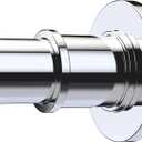 BRIOFOX Industrial Shower Curtain Rod - Never Rust Non-Slip 43-72 Inch 304 Stainless Steel, Chrome