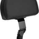 MoKitDora Black Driver Backrest Easy ON/OFF Sissy Bar Plug-in Back Rest PU Pad Compatible with Kawasaki Vulcan VN1700 Nomad/Voyager/Classic