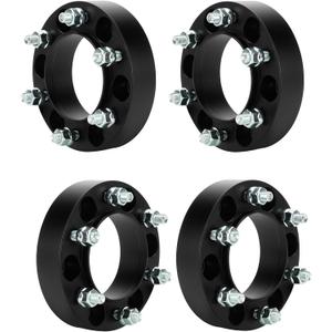 6x5.5 2 inch (50.8mm) Hubcentric Wheel Spacers for 1996-2022 Toyota 4Runner, 2001-2007 Sequoia, 2002-2022 Tacoma, 6x139.7mm Wheel Adapters with 12x1.5 Studs 106mm Bore for Lexus GX460 GX470, Set of 4