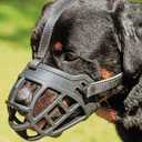 BARKLESS Dog Muzzle, Soft Basket Silicone Muzzle for Dogs, Best to Prevent Biting and Chewing, Breathable Cage Mouth Cover for Training, Allows Drinking and Panting, Used with Collar (3 (Snout: 9"-10"))