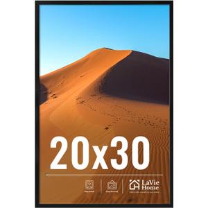 LaVie Home 20x30 Picture Frame for Wall Display, 20x30 Black Picture Frame with HD Plexiglas, 20 x 30 Poster Frame 1 Pack, Display Frame for Vertical or Horizontal, Classic Collection
