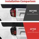 Tail Light Lamp Taillight Guard Cover Fit for Chevy Suburban 2020-2025 & Chevy Tahoe 2020-2026,Rear Light Frame Exterior Accessories,Smoked Black