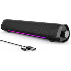 Computer Speakers for Desktop PC, Gaming PC Sound Bar, Plug and Play - USB Power with 3.5mm Audio, RGB Gradient Lighting, One-knob Control, for Computers/Laptops/Monitors