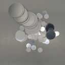 Jetec 100 Pcs Mini Size Round Mirror Adhesive Mirror Tiles for Crafts and DIY Projects 1 Inch, 2 Inch, 3 Inch (Silver)