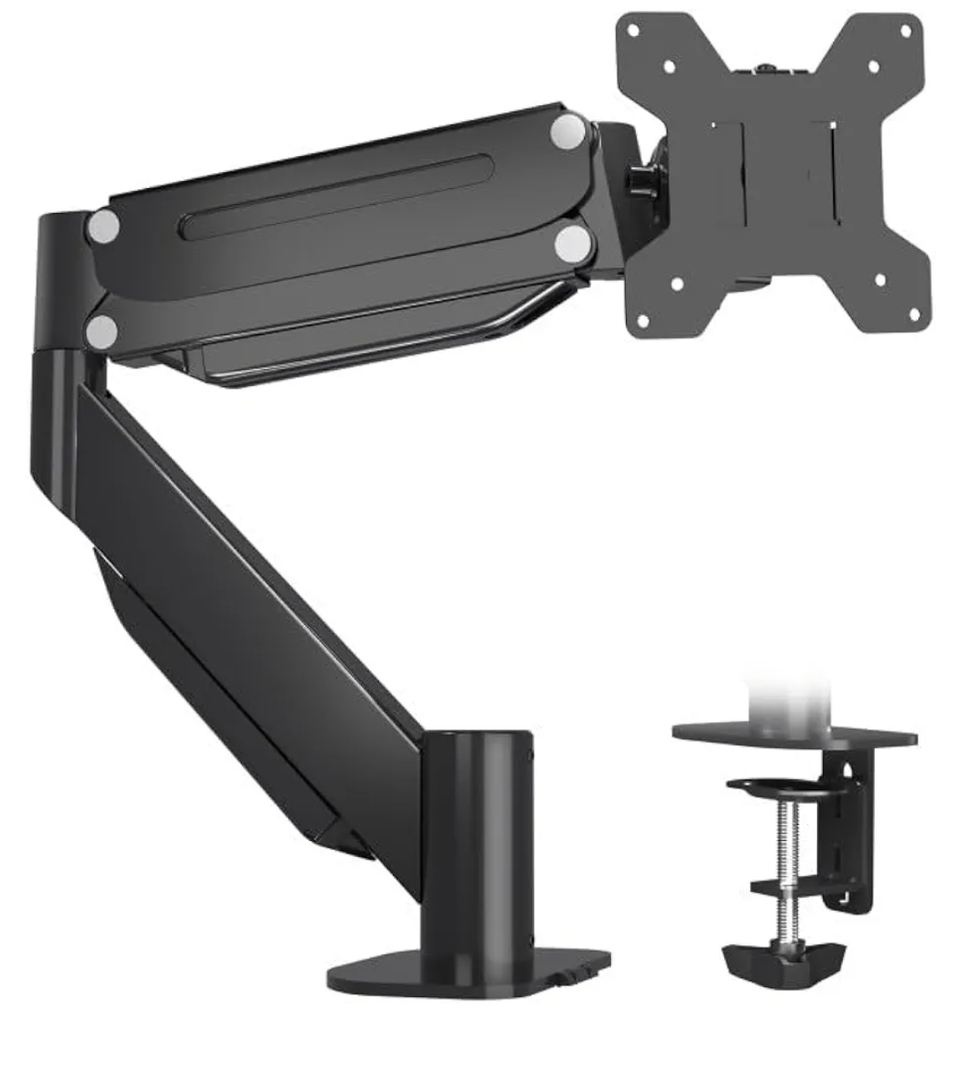 Suptek Ultrawide Monitor Arm Mount for 17 to 49 Inch Heavy Duty Curved Screen,Holds 46.2 lbs,Adjustable Gas Spring Monitor Arm Desk Mount Stand,75/100mm Vesa Mount,Black