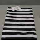 BOXAN Classic Black and White Striped Table Runner, Modern Stripes Pattern Elegant Cotton Canvas Table Top Decor for Art Deco Wedding, Bridal Shower, Bachelorette Party Decorations, 12" x 108"