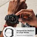 amBand Rugged Case with Band for Apple Watch 44mm, Compatible with iWatch Series SE 3/SE 2nd Generation/SE/6/5/4, Military Grade Shockproof Bumper Cover, Tactical Band for Men, Matte Black