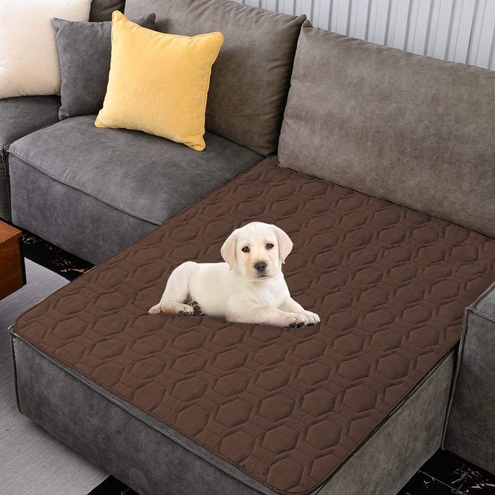 Waterproof and Anti-Slip Dog Bed Cover and Pet Blanket Sofa Pet Bed Mat car Incontinence Mattress Protectors Furniture Couch Cover for Most Cats Dogs, Pets40x50-Chocolate (40x50Inch (Pack of 1))