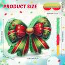 Christmas Bow Piata 15 Inch Xmas Bow Piata with Bat Blindfold and Confetti for Adult Birthday Christmas Holiday Party Decorations Festive Xmas Party Game Supplies