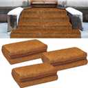 Patelai 3 Pcs 30 x 79 Inch Wide No Slip Ice and Snow Carpet Outdoor Mats Natural Coconut Fiber Carpet Liner Roll Snow Mats for Winter Outdoor Safety Front Door Garden Hallway Walkway Porch Stairs