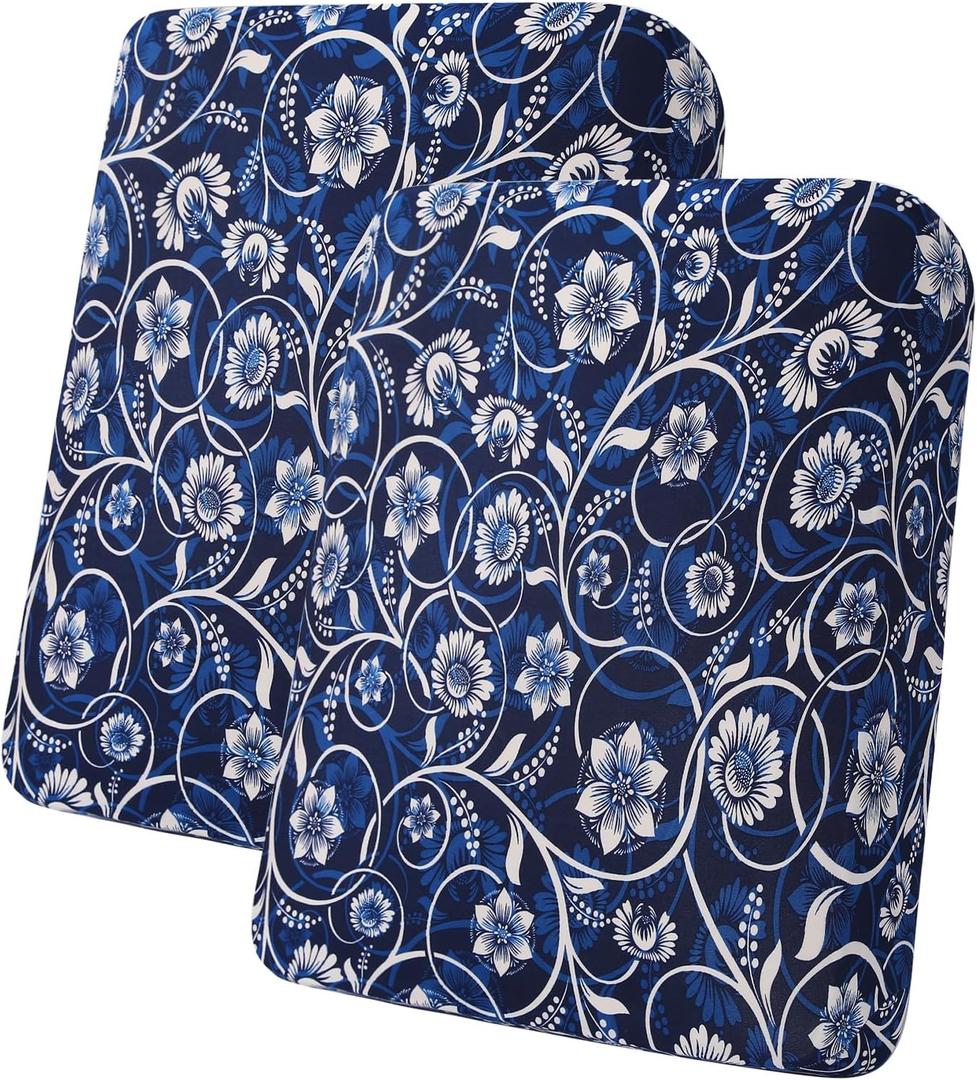 hyha Printed Couch Cushion Covers, Floral Sofa Covers Washable for 2 Cushion Couch, Stretch Pattern Outdoor Cushion Covers for Patio Furniture with Elastic Bottom(2 Packs, Baroque)