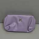 Bridesmaid Proposal Gifts, Cosmetic Bag with Initial, Popular Bridal Shower Gifts, Bachelorette Gifts from Bride, Makeup Bag with Letter, Wide Open Toiletry Bag, Travel Gifts for Women Teen Girl