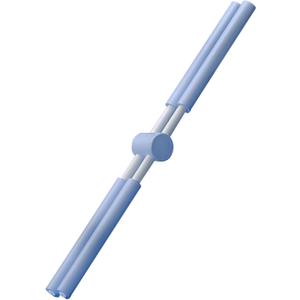 Posture Stick - Back Cracker & Straightener Brace - Stretcher & Corrector Equipment for Upper & Lower Back - Neck Hump Relief - Posture Corrector for Women, Men - Yoga Stick Set (Blue)