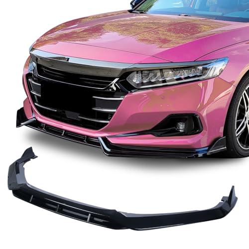 Archaic Front Bumper Lip Compatible with Honda Accord Sedan SE/EX-L/LX/Touring 2018-2022, 4pcs Double-Layer Front Bumper Lip Splitter Under Chin Spoiler Body Kit Lower Sport Spoiler