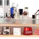 Makeup Organizer with Brush Holder for Vanity, Skincare Organizer Jewelry Storage, Cosmetics Storage and Display Case, Make Up Holders and Organizers for Countertop, Easy For Store Skincare