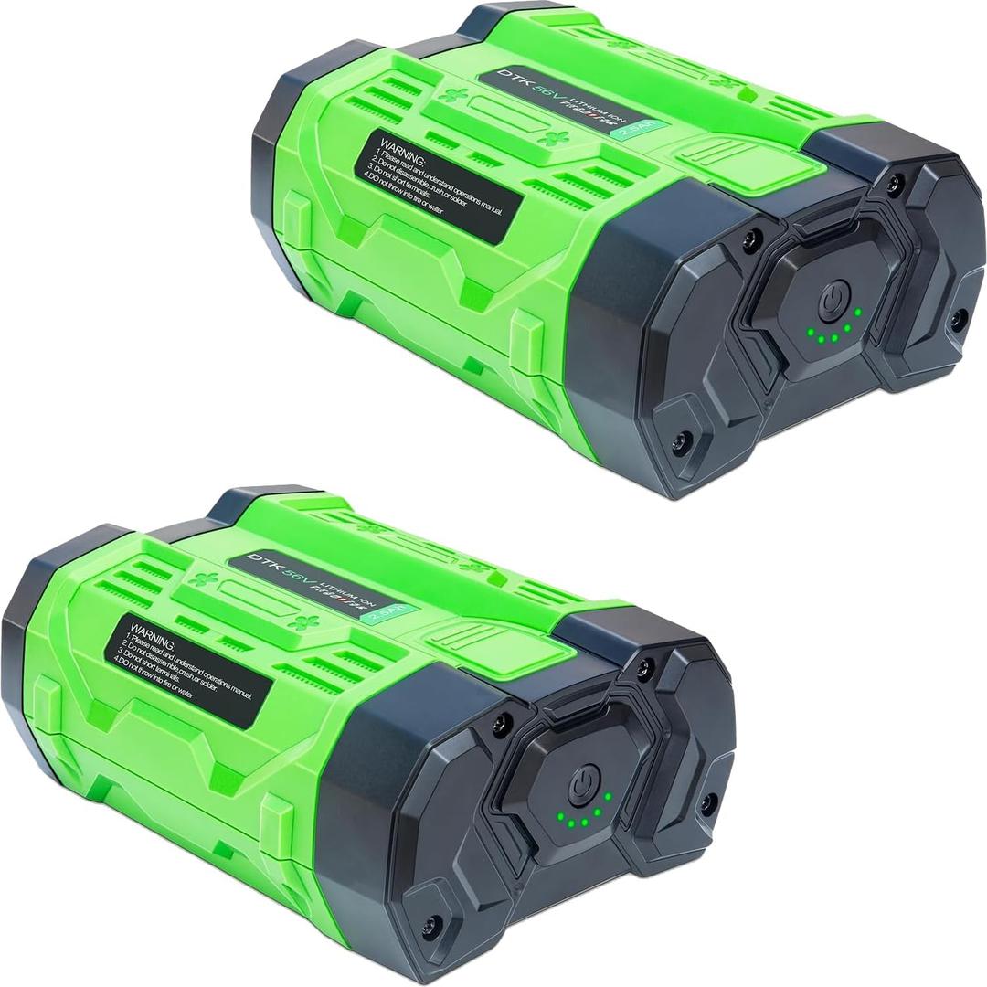 DTK Battery Replacement for EGO 56V Battery 2.5Ah Batteries Compatible with BA1400T BA2800 BA4200T BA5600T Lightweight and Easy to Carry 2Packs