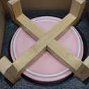 6'' Ceramic Raised Dog Bowl - 30Oz Dog Food & Water Bowl with Elevated Non-Slip Bamboo Stand, Dishwasher & Microwave Safe, Anti Vomiting Heavy Duty Pet Bowl for Small and Medium Dogs, Pink