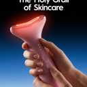 REVO Genie Facial Massager for Face and Neck, LED Beauty Device with Heat and Vibration, Depuffing Sculpting Tool with Red Blue Green Light Modes for Skincare Routine