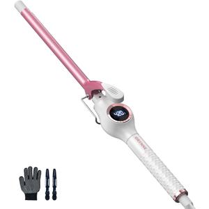 1/2 Inch Curling Iron Wand Ceramic, Small Barrel Curling Iron for Tight Curls, Half Inch Tiny Curling Wand for Short & Long Hair, Heat Up Fast, Digital Temp Control