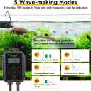 hygger Aquarium Wave Maker, Adjustable Cross Flow Pump with LED Display Controller, Magnetic DC 24V Aquarium Powerhead for Freshwater and Marine Reef Aquariums Up to 135 Gallon (18w)