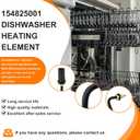 154825001 Dishwasher Heating Element Fit for Frigidaire,154482901 154663801 AP5628696 PS3653449 EAP3653449 by MIFLUS