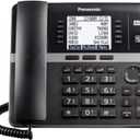 Panasonic Office Phone System, Corded Base Station with 4 Lines, Corded Phone, Expandable to 10 Compatible Panasonic Handsets Wirelessly - KX-TGW420B (Black)
