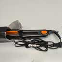 Terviiix 2 Inch Wide Ceramic Flat Iron Hair Straightener for Thick Curly Hair - Heats in 30s, 300°F-450°F Adjustable, Dual Voltage for Travel, Auto Shut Off, Black (Orange)