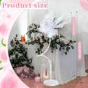 VIHOSE 3.9ft Large LED Butterfly Light with Stand Base Silk Light up Butterfly Decoration Mariposas Grandes para Decoracion for Spring Wedding Baby Shower Birthday Party Decor(Single,White,20in)