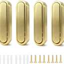 4PCS Folding Coat Hooks,Gold Wall Hooks for Hanging  4 Folding Coat Hooks, Flip Down Heavy Duty Hooks Robe Hook Wall Mounted for Clothes, Towels, Hats & More