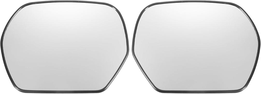 X AUTOHAUX Pair Car Rearview Left Right Side Mirror Glass Replacement W/Backing Plate Heated White Glass for Honda Odyssey 2010-2013