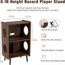 Record Player Stand, Turntable Stand with Vinyl Record Storage, 35"H x 19.1"W x 15.7"D