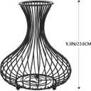 Metal Black Wine Cork Display Holder Iron Cork Container Decorative Free Standing Wine Cork Storage Collector Cage Wine Stopper Collector Basket for Wine Lover Gift Kitchen Decor