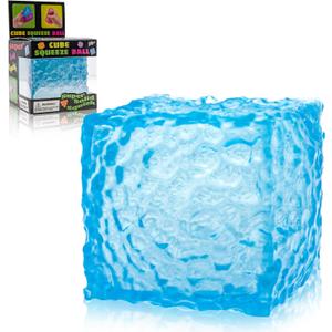 Stress Relief Cube, Novelty Water Cube Texture Squeeze Toy, Slow Rebound Stress Relief Fidget Toy, Squishy Sensory Toy for Anxiety & Relaxation, Unique Desk Fidget for Adults & Kids