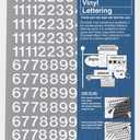 Chartpak Self-Adhesive Vinyl Numbers, 1/2 Inch High, White, 210 per Pack (01116)