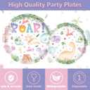 140PCS Pastel Dinosaur Birthday Decorations,Girl Pink Dinosaur Theme Party Tableware Set Plates Napkins Cups, Girls Dino Party Supplies Serves 20 Guests