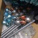 5 FT Pencil Christmas Tree, Collapsible Artificial Sequin Pop Up Christmas Tree, Skinny Pencil Tinsel Christmas Trees, Xmas Tree for Home Apartment Basement Fireplace (Pure Blue)