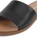 Soda Women Flip Flops Slides Slip-On Sandals Peep Toe Single Band BOARD Black 10