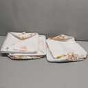 Clastyle 3 Pcs Boho Flower Kid Storage Cube Organizer Set Plants Closet Clothes Cube Storage Bin Beige Nursery Toddler Toy Box Chest Butterfly Book Shelf Basket