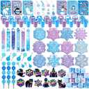 BenLouis 216Pcs Frozen School Stationery Party Favors Winter Snowflake Themed Classroom Gift Reward Prizes Bulk for Students Kids Holiday Frozen Birthday Goodie Bag Stuffers Pinata Filler