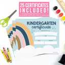 Kindergarten Award Certificates for Students -25 Certificate of Achievement Awards, Kindergarten Diploma, Preschool Graduation Certificates for Kids, Certificate Paper, Star Student Honor Roll