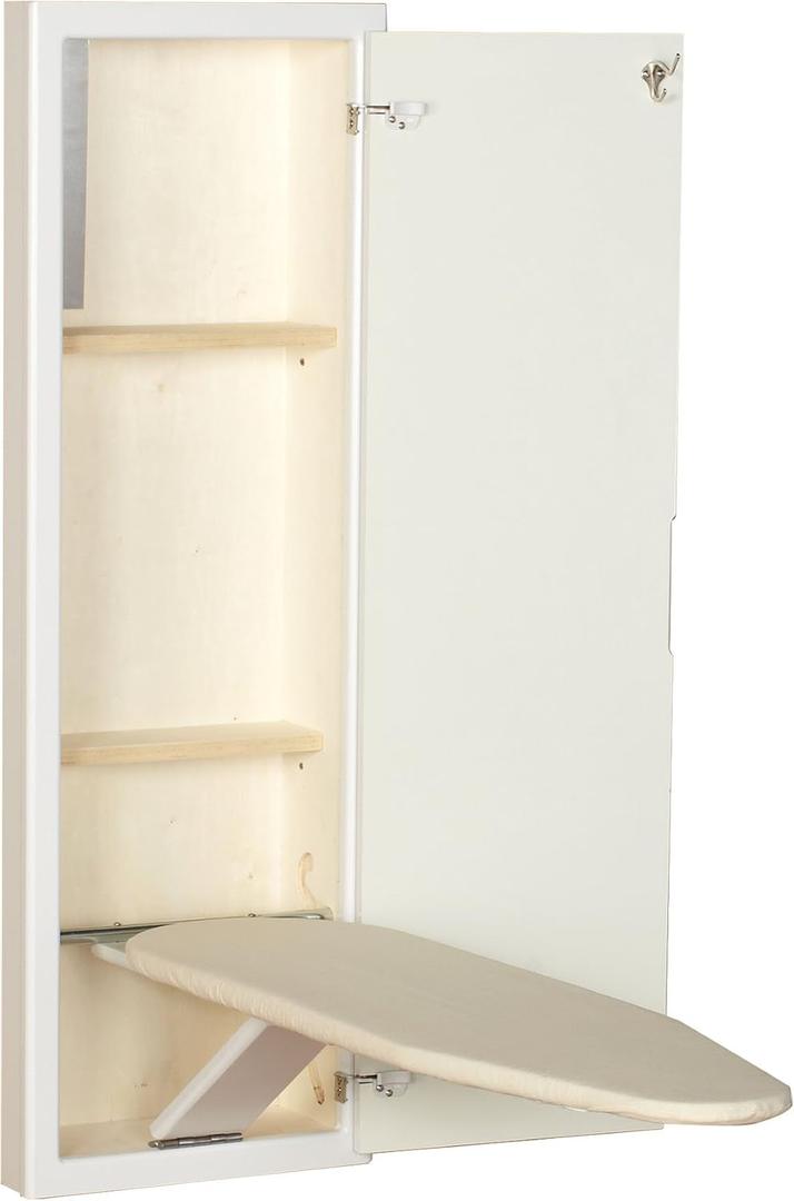 Household Essentials Stowaway in-Wall Ironing Board Finish: White