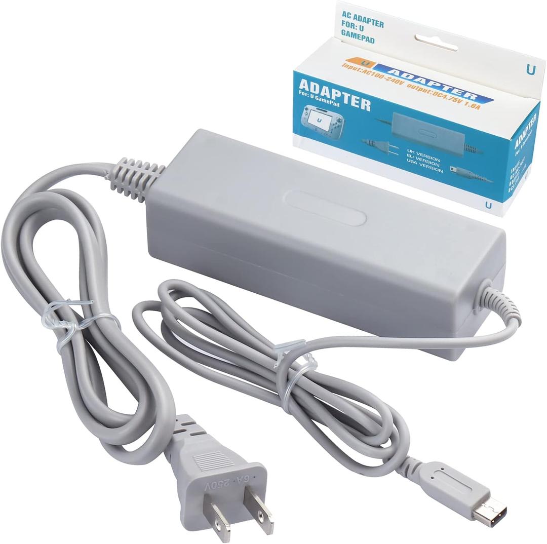 Charger for Wii U Gamepad, AC Adapter Power Cord Charging Cable Replacement for Nintendo Wii U Gamepad