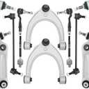 Front Suspension Kit with Ball Joint Compatible with BMW 5 6 Series F06 F10 F11 F12 F13 528i 535d 535i 550i 640i 650i 2011-2018 Sway Bar Link +Tie Rod Link Fit RWD Model Only