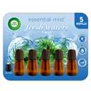 Air Wick Essential Mist Refill, 5 ct, Fresh Waters, Essential Oils Diffuser, Air Freshener